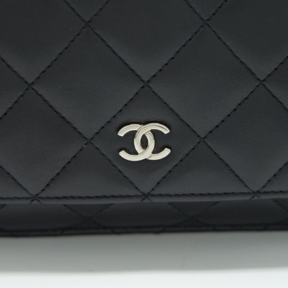 Chanel Wallet On Chain Lambskin Black SHW