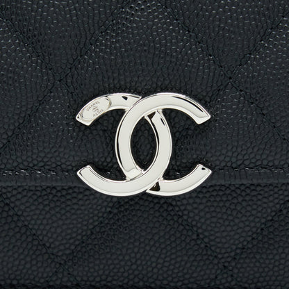 Chanel Clutch With Chain Caviar Black SHW