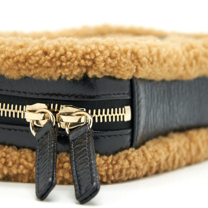 Chanel CC Mania Waist Bag Shearling and Shiny Crumpled Sheepskin Small