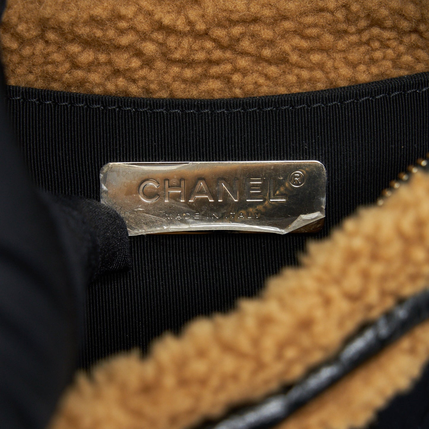 Chanel CC Mania Waist Bag Shearling and Shiny Crumpled Sheepskin Small