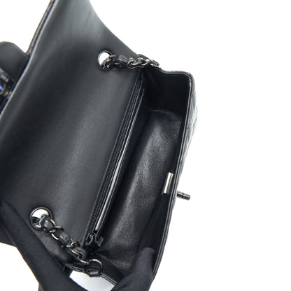 Chanel Mini Rectangular Lambskin black so black