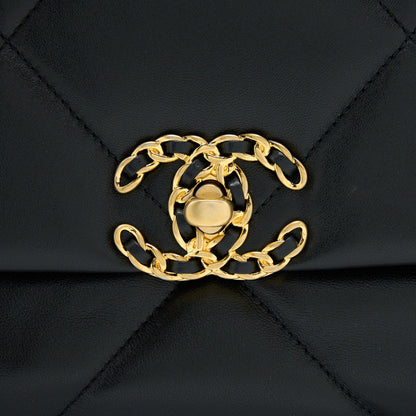 Chanel Small 19 Bag Lambskin Black Multicolour Hardware (Microchip)