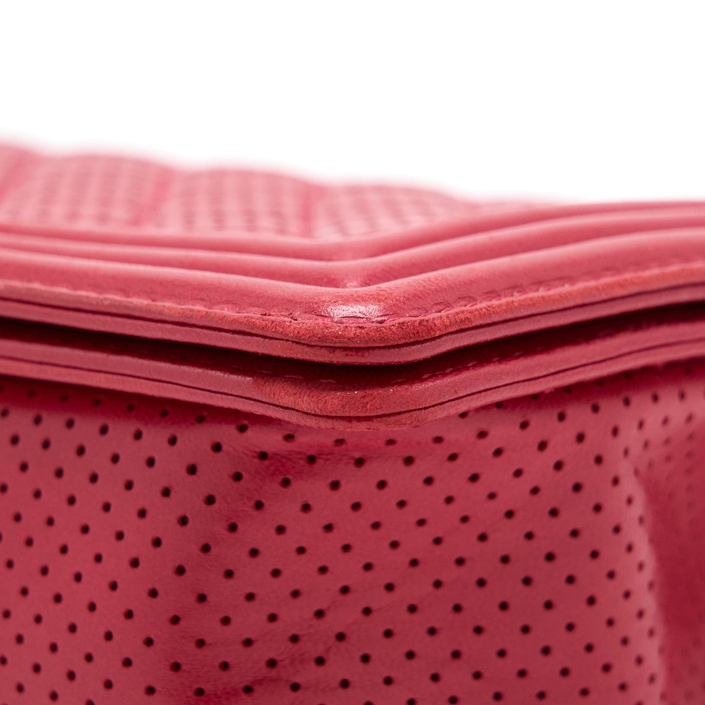 Chanel Medium Boy Bag Lambskin Red SHW