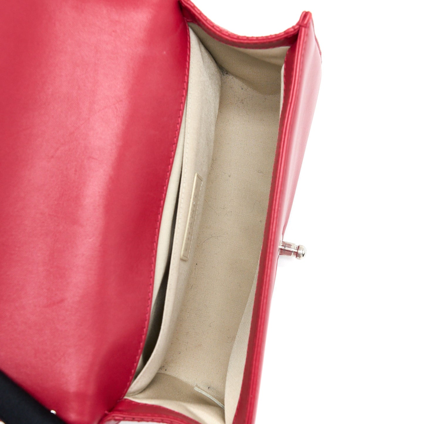 Chanel Medium Boy Bag Lambskin Red SHW