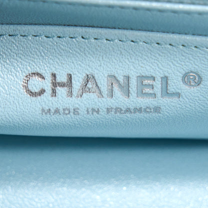 Chanel 21K Mini Rectangular Flap Bag Lambskin Multicolour Ombr Iridescent SHW (Microchip)