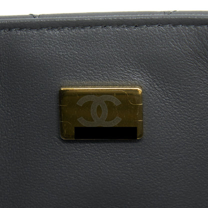 Chanel 22A Mini Rectangular Flap Bag Lambskin Grey LGHW (Microchip)