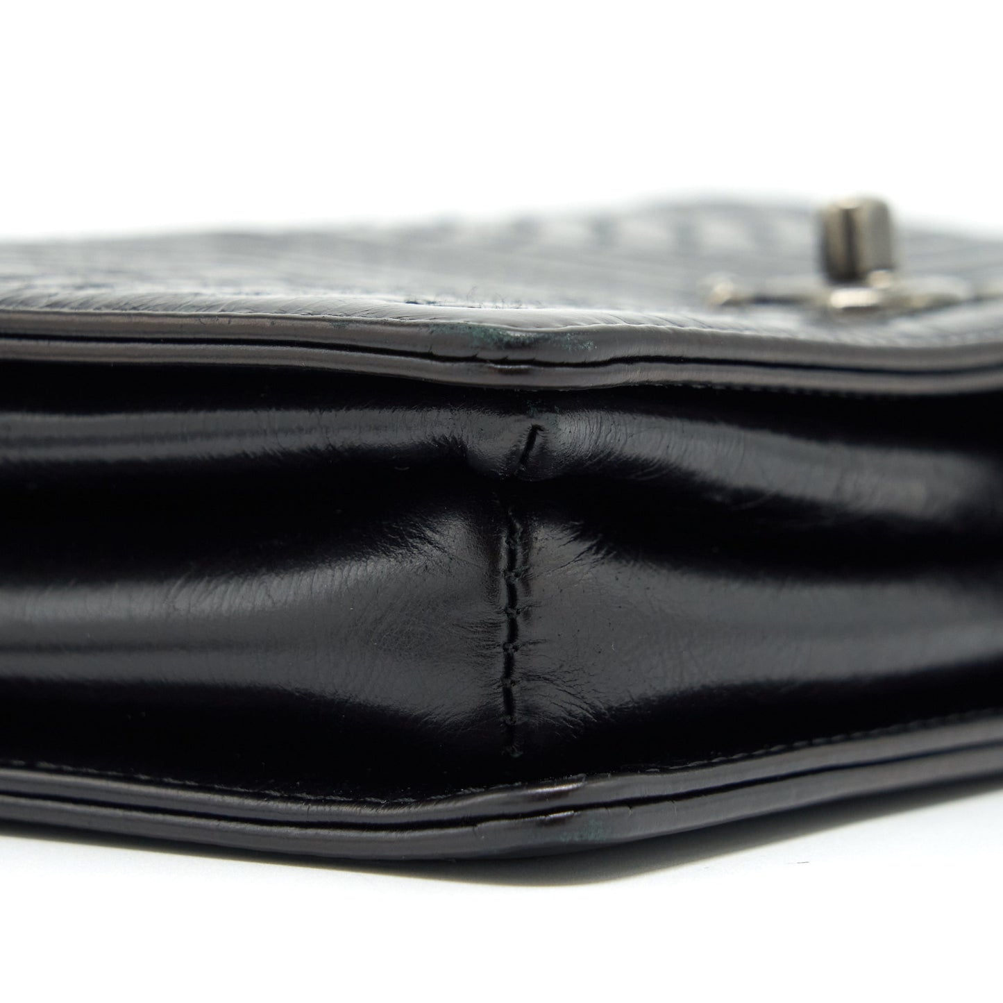 Chanel Small Crossbody Bag Aged Calfskin Ruthenium Hardware