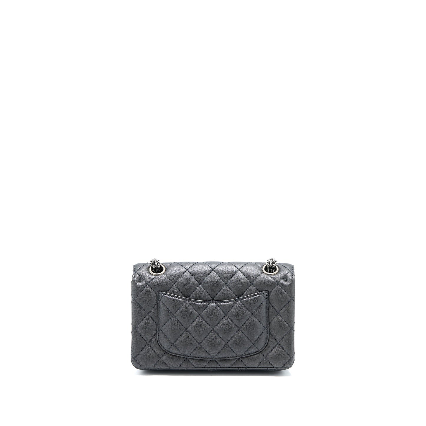 Chanel Mini 2.55 Reissue Flap Bag Goatskin Dark Grey Ruthenium Hardware