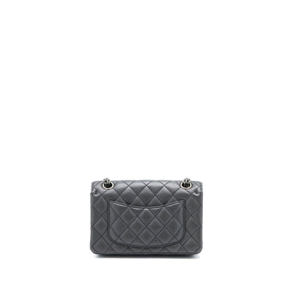 Chanel Mini 2.55 Reissue Flap Bag Goatskin Dark Grey Ruthenium Hardware