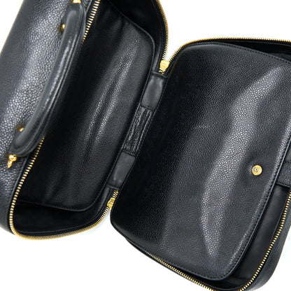 Chanel Vintage CC Logo Vanity Caviar Black GHW
