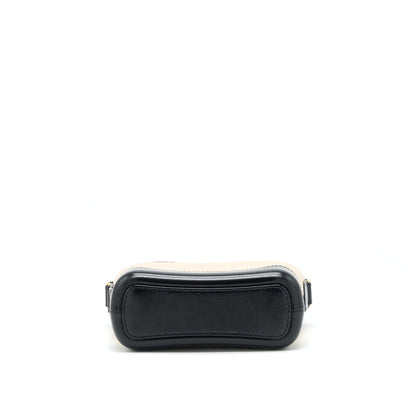 Chanel Small Gabrielle Hobo Bag Calfskin Beige/Black Ruthenium Gold/Silver Hardware