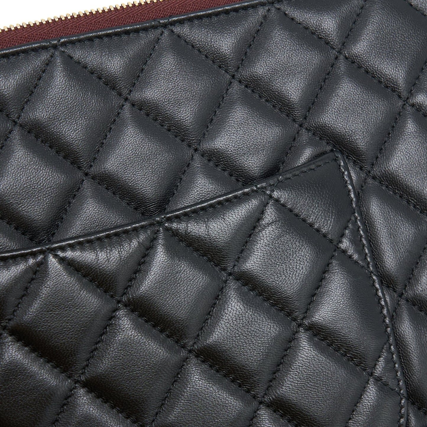 Chanel O Case Pouch Lambskin Black LGHW
