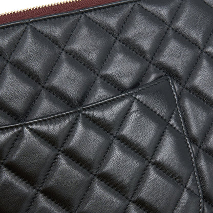 Chanel O Case Pouch Lambskin Black LGHW