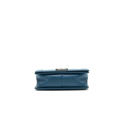 CHANEl Medium Leboy Bag Green Ruthenium Hardware