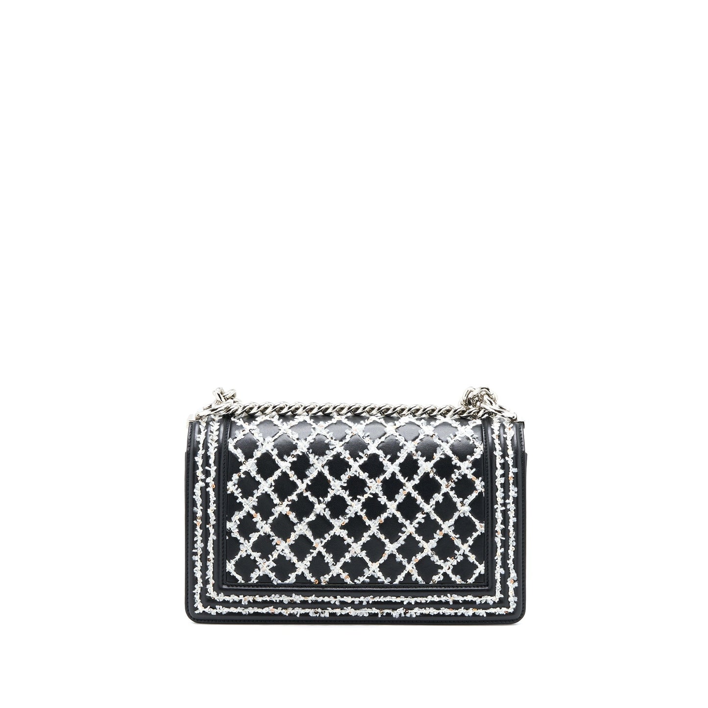Chanel Medium Boy Bag Limited Lambskin Black/White SHW