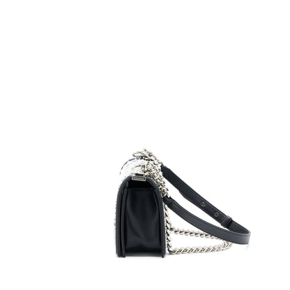Chanel Medium Boy Bag Limited Lambskin Black/White SHW