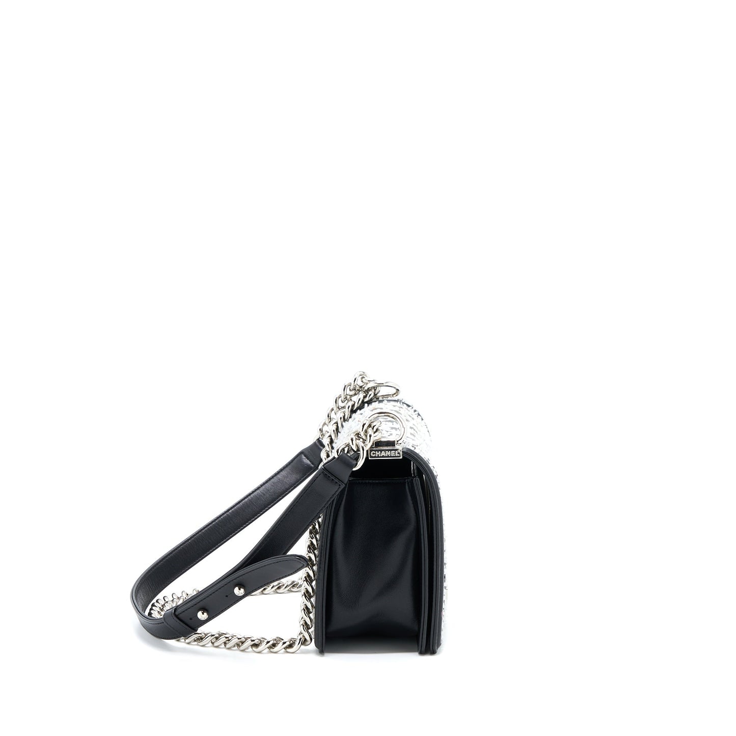 Chanel Medium Boy Bag Limited Lambskin Black/White SHW