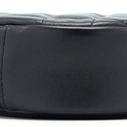 Chanel Round Clutch With Chain Lambskin Black SHW
