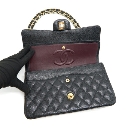 Chanel medium Classic double flap Bag Caviar black GHW serial 25
