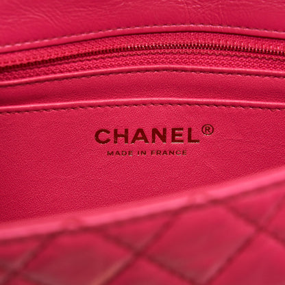 Chanel Mini 2.55 Reissue Flap Bag Aged Calfskin Hot Pink GHW