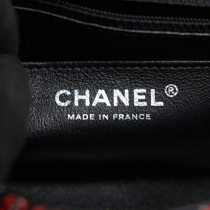 CHANEL SMALL RECTANGULAR RED BLACK TWEED IN SHW