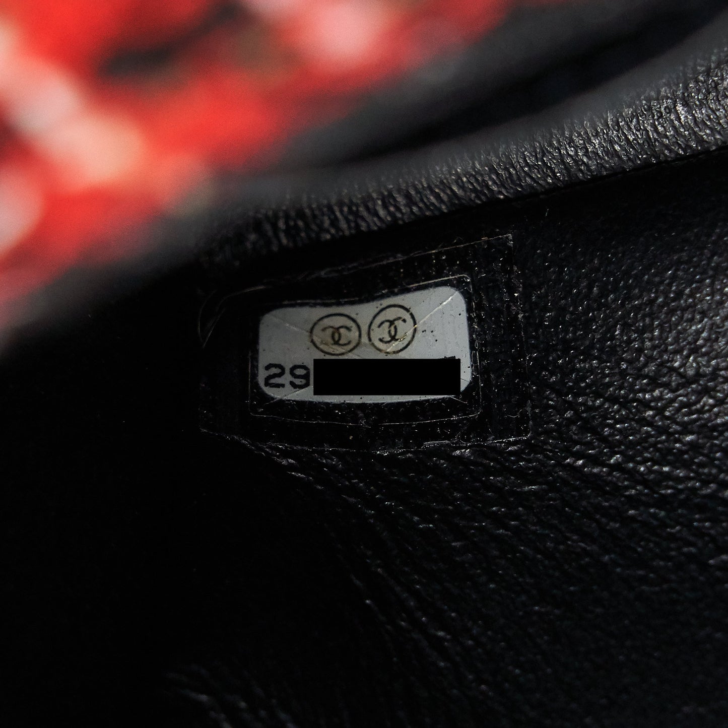 CHANEL SMALL RECTANGULAR RED BLACK TWEED IN SHW