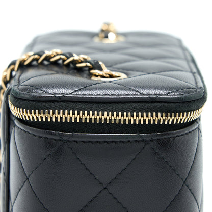 Chanel Long Vanity With Chain Lambskin Black LGHW