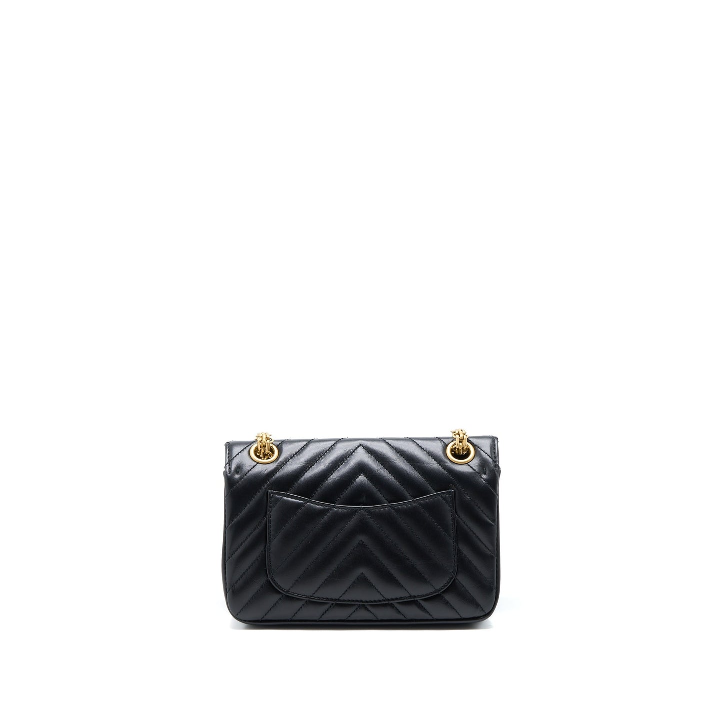 Chanel 2.55 Reissue Mini Chevron Flap Bag Aged Calfskin  Black GHW