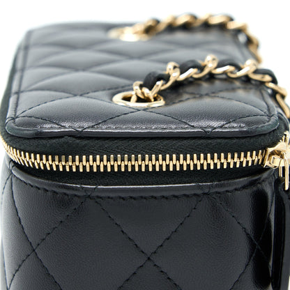 Chanel Long Vanity With Chain Lambskin Black LGHW