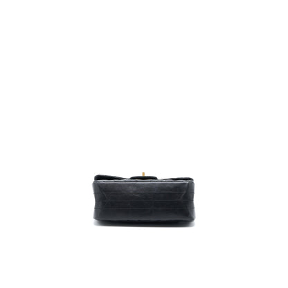 Chanel 2.55 Reissue Mini Chevron Flap Bag Aged Calfskin  Black GHW