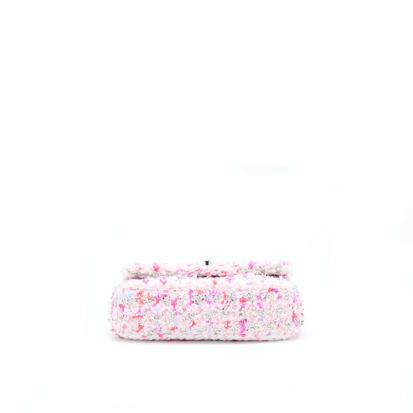 Chanel Seasonal Mini Rectangular Flap Bag Tweed Pink/Multicolour SHW