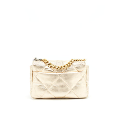Chanel Small 19 Bag Gold color with Gold/ silver hardware