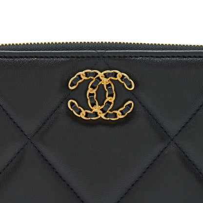 Chanel 19 Pouch Lambskin Black GHW