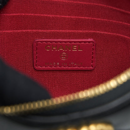 Chanel 19 Pouch Lambskin Black GHW