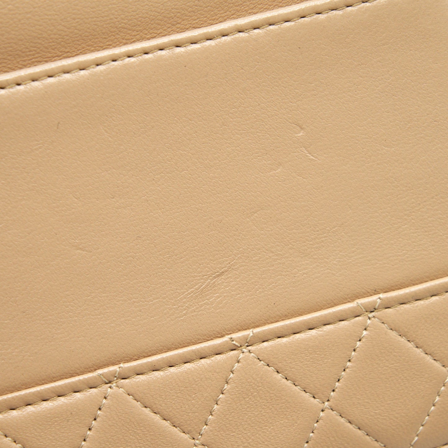 Chanel Vintage Single Flap Bag Cross body Lambskin Beige GHW