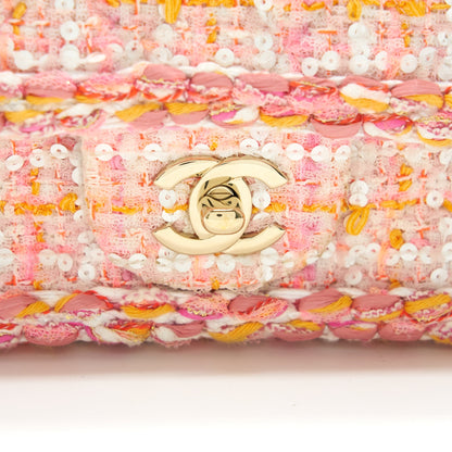 Chanel Tweeds and Fabric Mini Flap Bag Pink