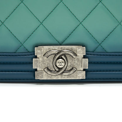 CHANEl Medium Leboy Bag Green Ruthenium Hardware