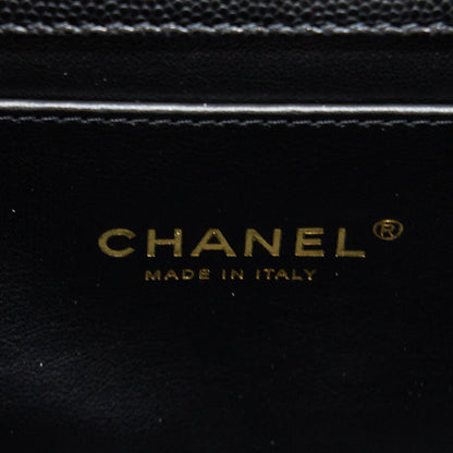 Chanel 22K Coco First Flap Bag Grained Calfskin Black GHW(Microchip)