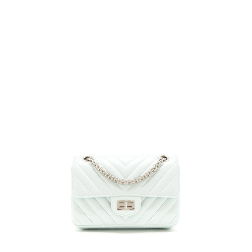Chanel chevron mini 2.55 Reissue flap Bag Calfskin light blue SHW