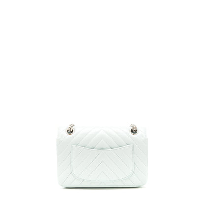 Chanel chevron mini 2.55 Reissue flap Bag Calfskin light blue SHW