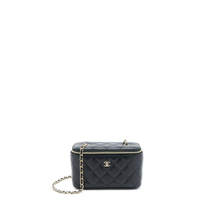 Chanel Long Vanity With Chain Lambskin Black LGHW