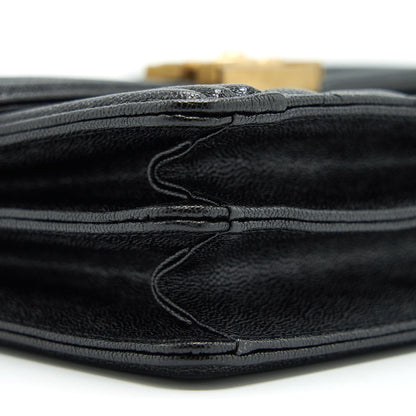 Chanel Vertical Boy Bag Carviar large Black GHW