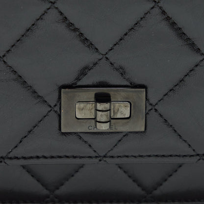 Chanel Reissue Wallet On Chain Aged Calfskin Black with Black Hardware