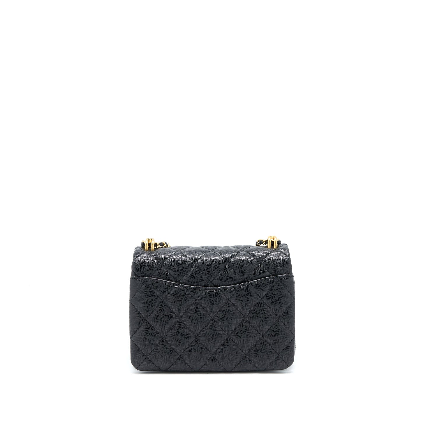 Chanel 22K Coco First Flap Bag Grained Calfskin Black GHW(Microchip)
