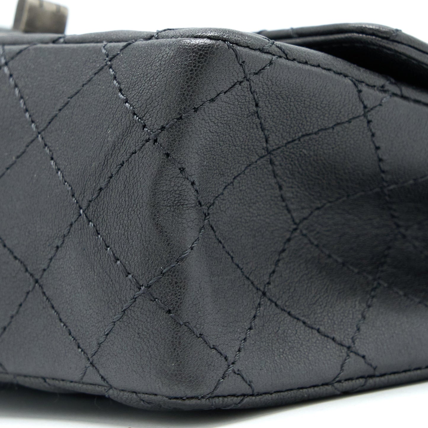 Chanel Mini 2.55 Reissue Flap Bag Goatskin Dark Grey Ruthenium Hardware