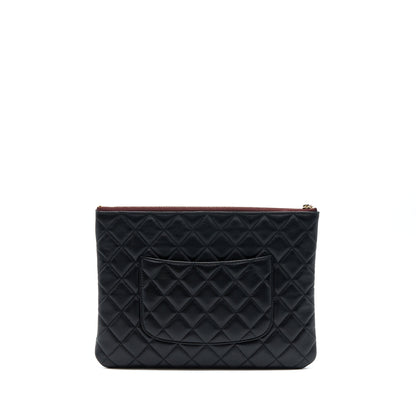 Chanel O Case Pouch Lambskin Black LGHW
