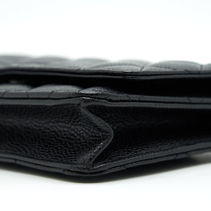 Chanel Caviar Classic Wallet on Chain black Caviar SHW