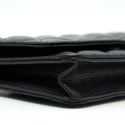 Chanel Caviar Classic Wallet on Chain black Caviar SHW