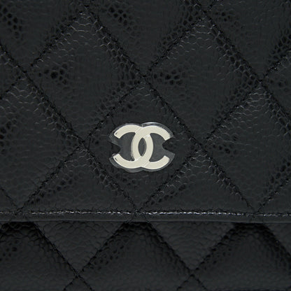 Chanel Caviar Classic Wallet on Chain black Caviar SHW