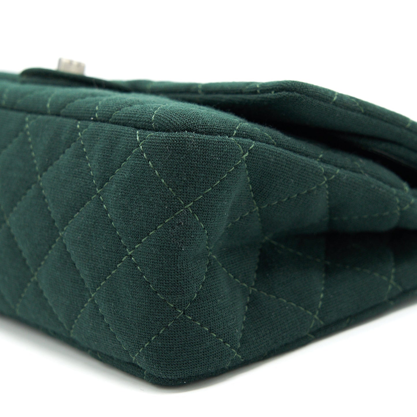 Chanel reissue 2.55 226 Flap Bag fabric Dark green SHW